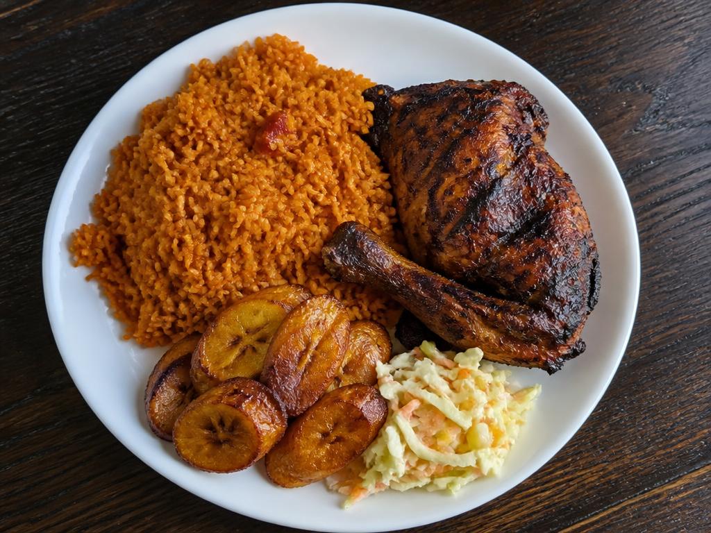 Jollof Rice with Grilled Chicken — Nigerian