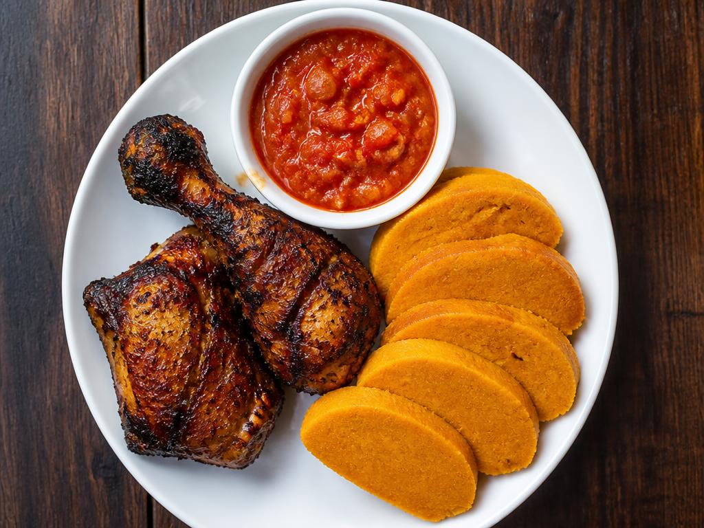 Amiwo with Grilled Chicken — Beninese
